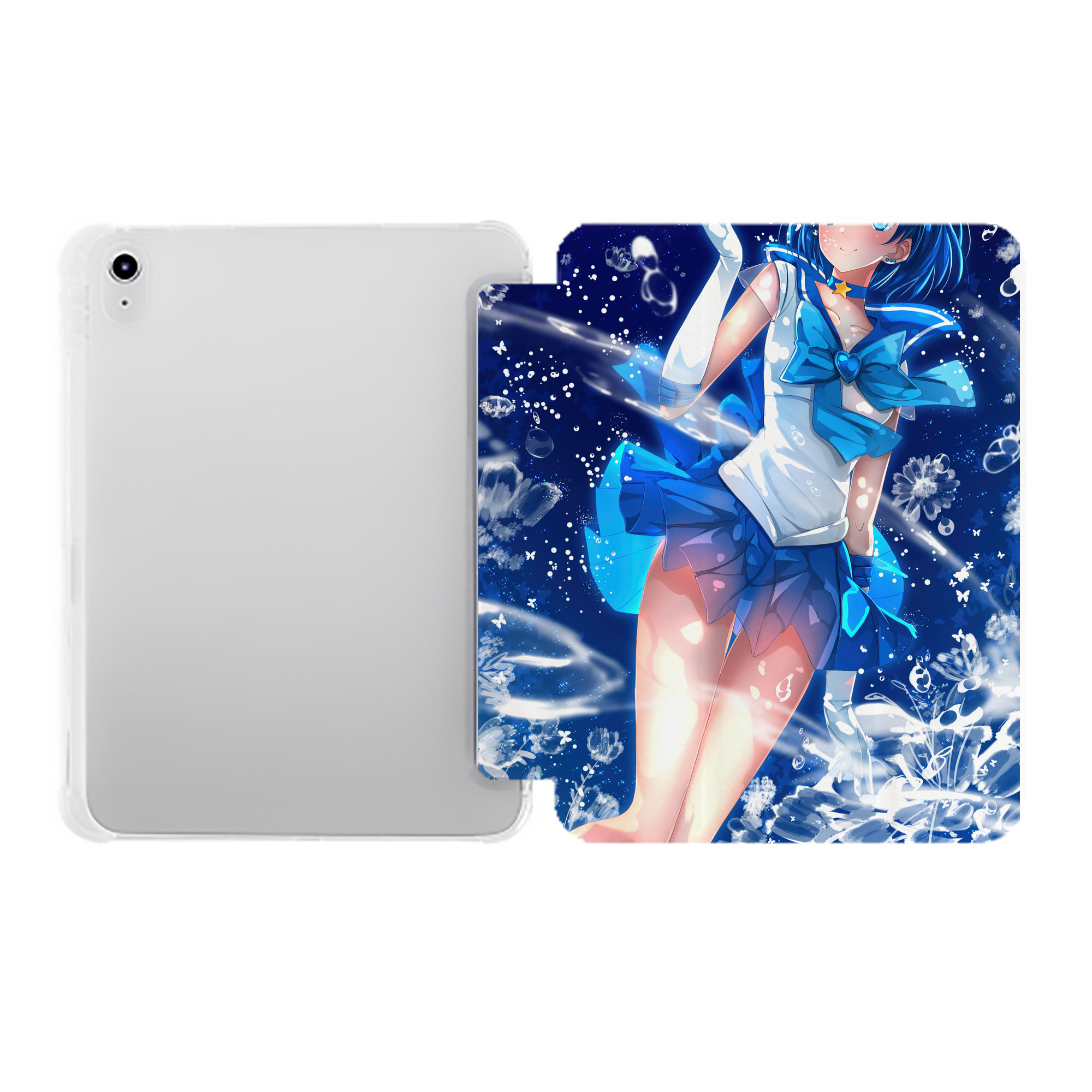 （画像用） 美少女戦士セーラームーン Sailor Moon IPad ケース ペン収納付き 三つ折りスタンド PUレザー×シリコン 対応機種9.5/10.5/10.9インチ